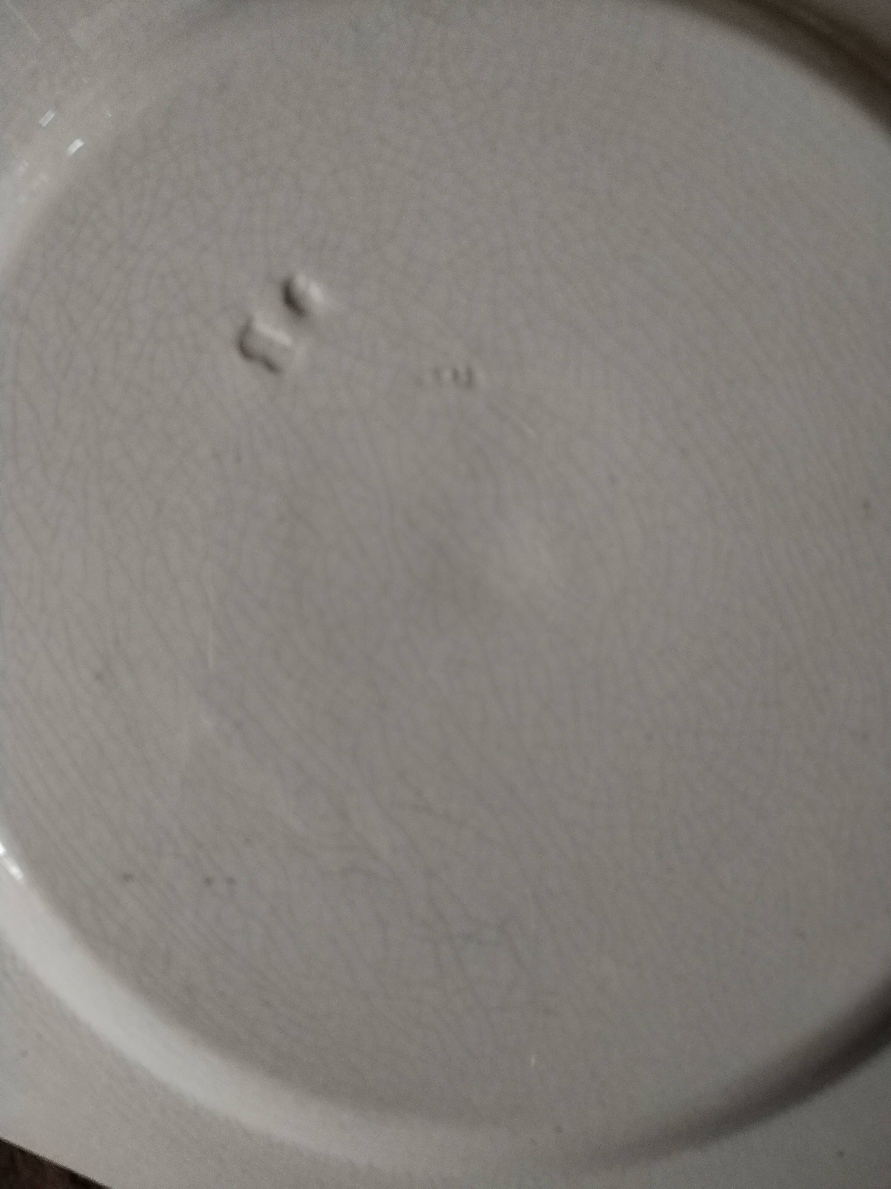 Set of 3 Creil and Montereau pearl plates