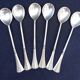 Art Deco 800 Silver Teaspoon Demitasse Marked Set of 6