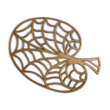 Brass leaf trivet