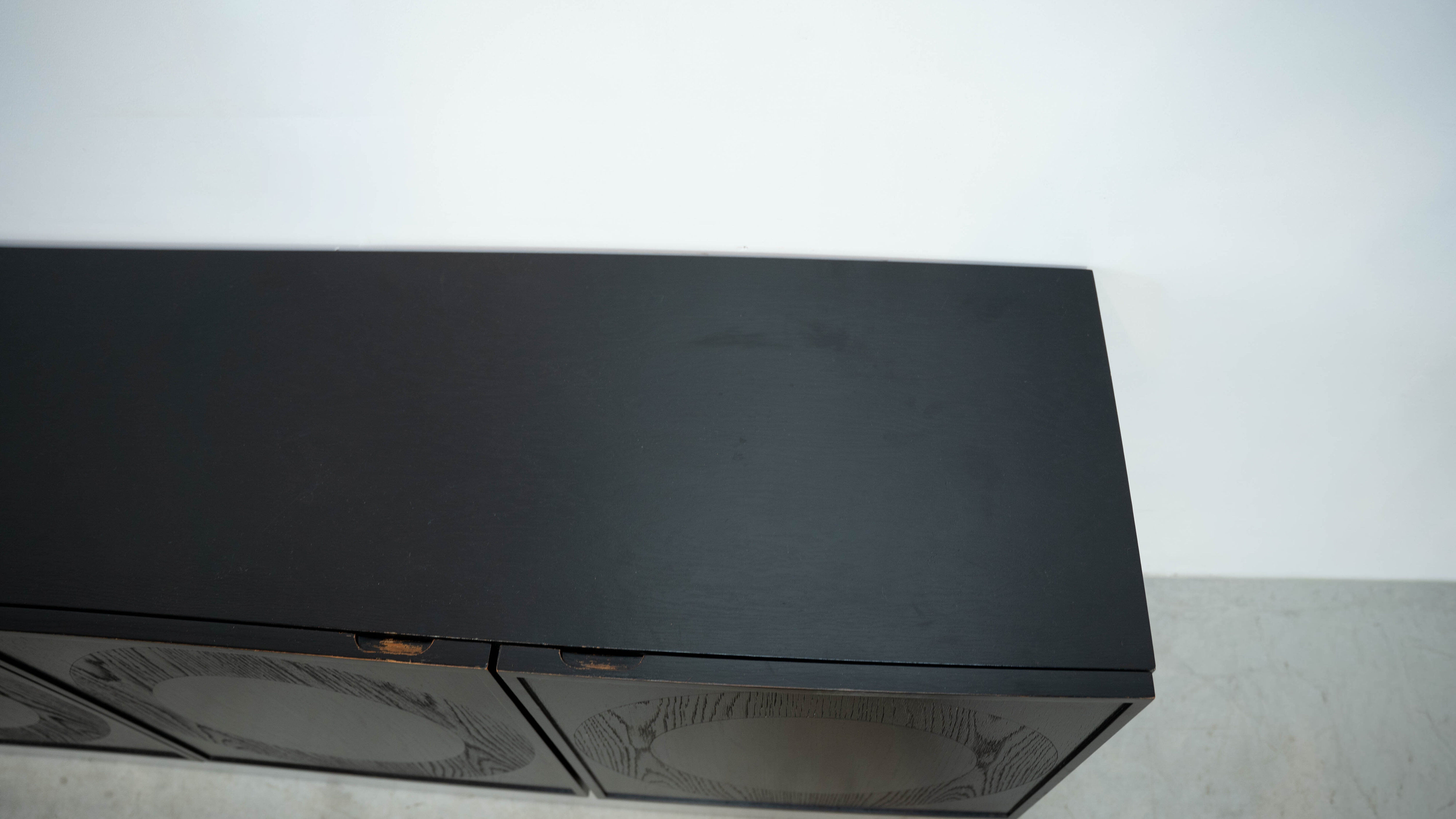 Black brutalist sideboard by Musterring