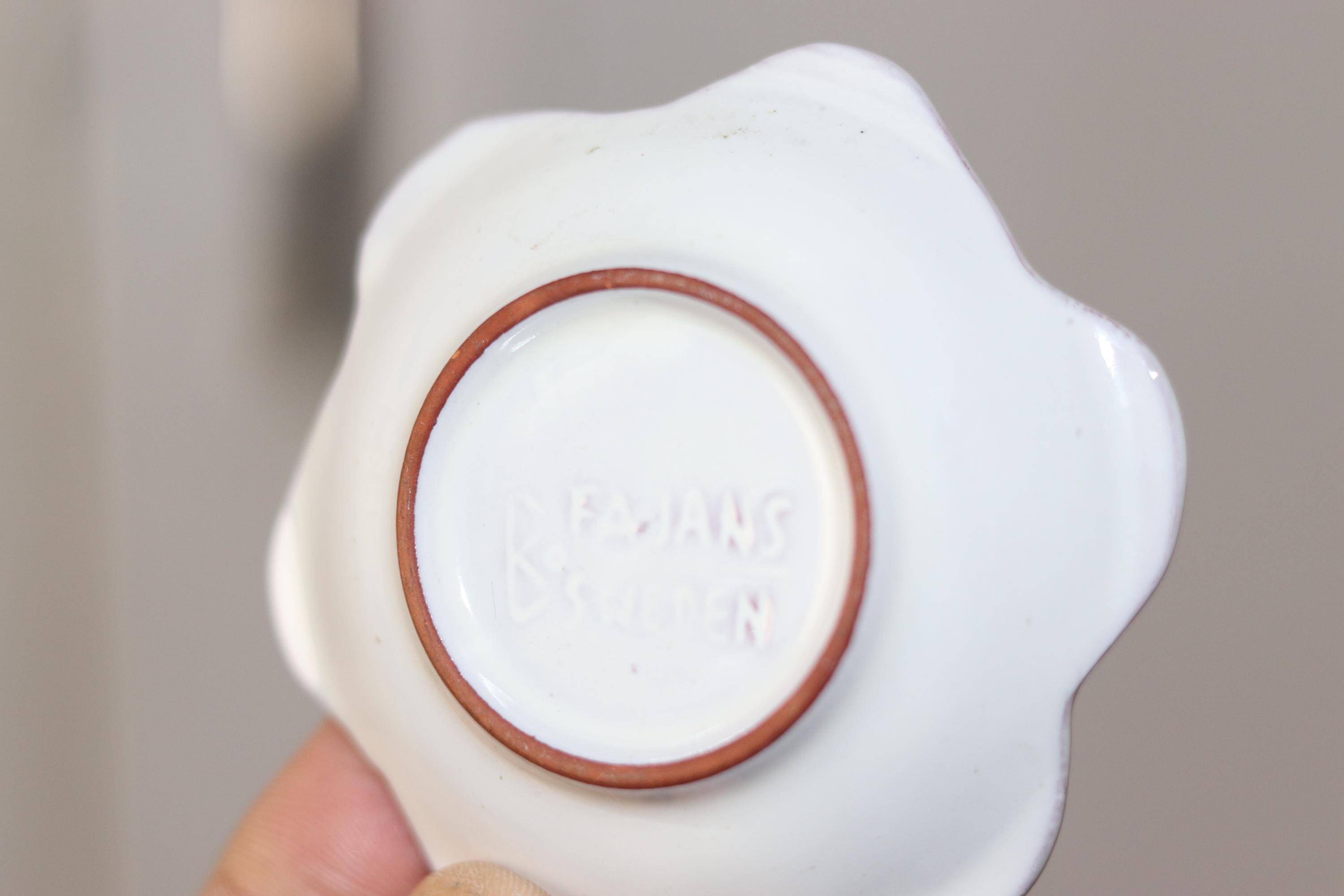 Pair of Swedish ceramic candlesticks from the mid-century by Bo Fajans.