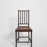 Turned wood and canning chair, XIXth c.