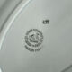 Oval presentation plate Saint Amand with bicolour floral decoration.