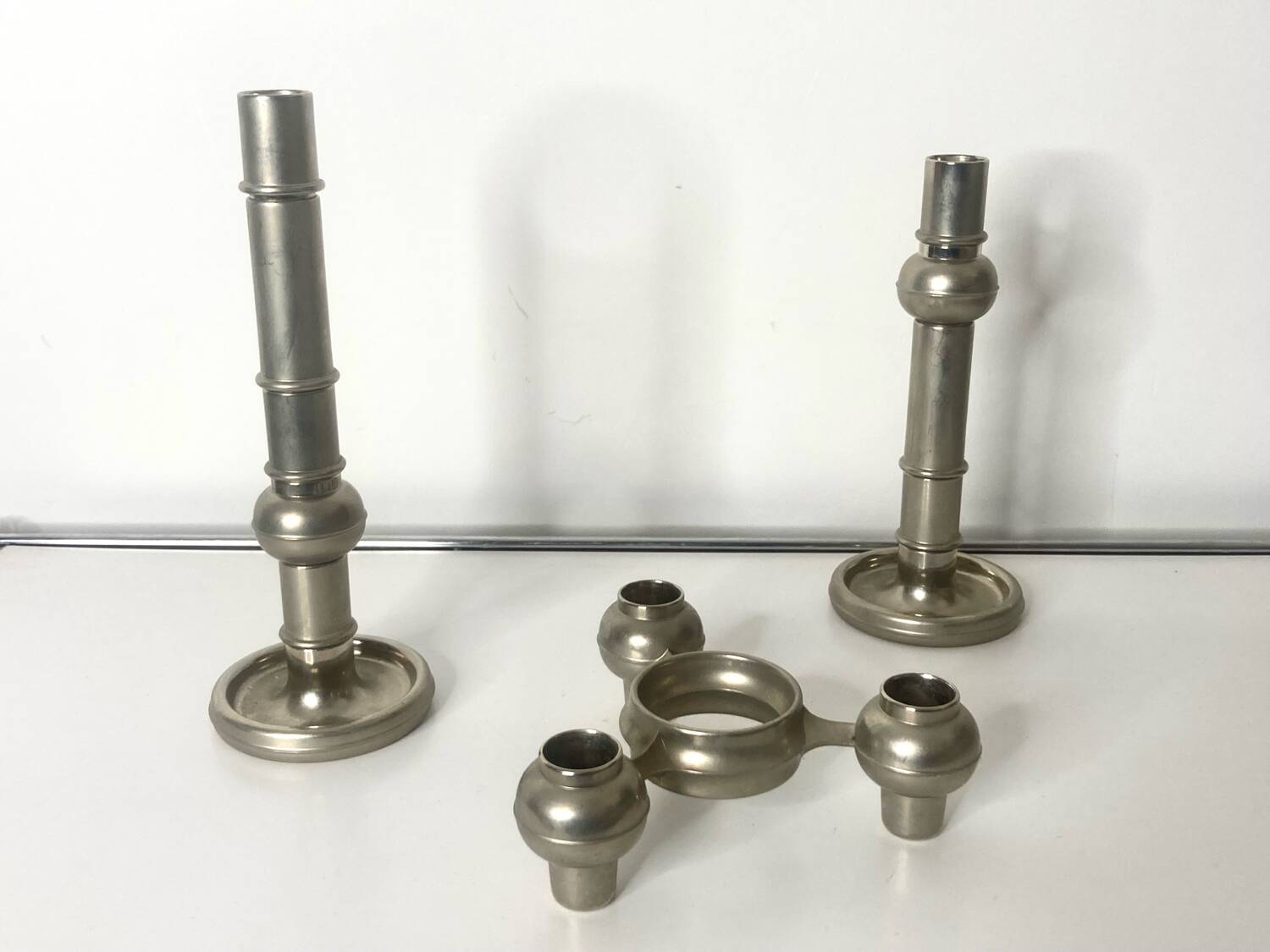 Set of 3 Stoff Candleholders 12 pieces