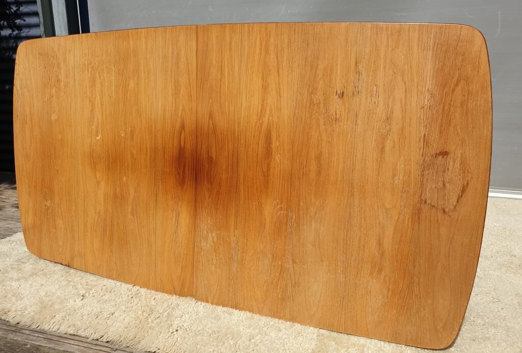 Scandinavian table 2 extensions teak "tray in its juice"