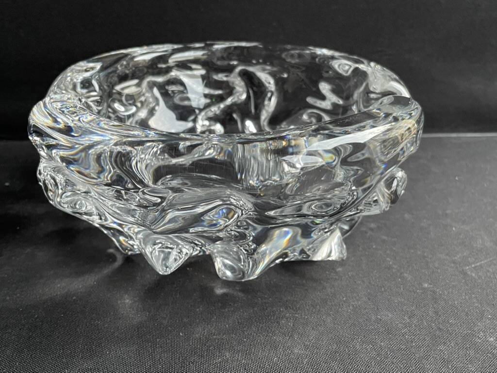 Important et lourd cendrier à cigares – Cristal – Schneider France