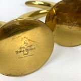 Pair of Lily brass candle holders, Ystad Metall, Sweden, design Ivar Ålenius Björk