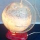 Luminous globe, world map old glass light design tTride vintage 1950