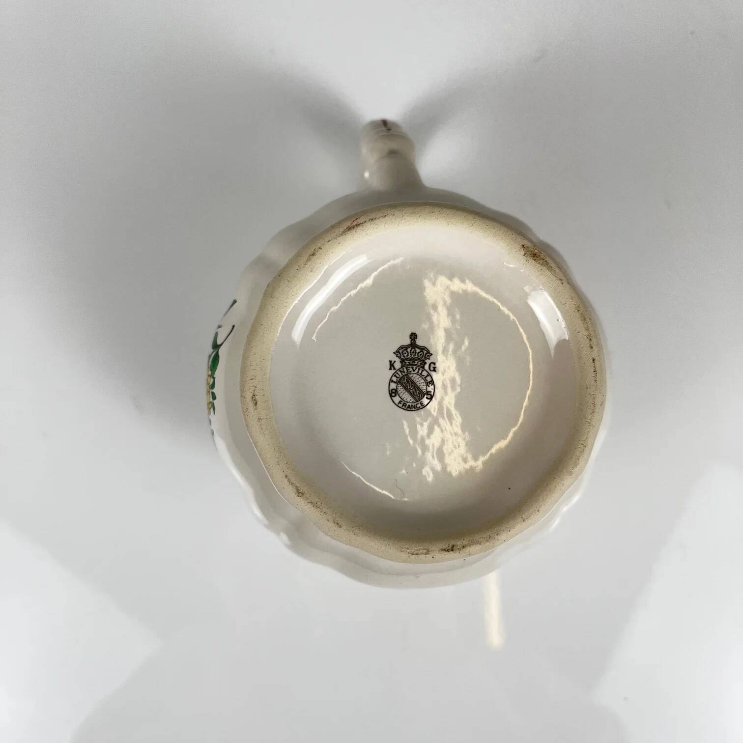 High sauceboat model Réverbère by KG Lunéville