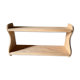 Etagere vintage à double plateaux bois brut