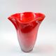Grand vase en verre soufflé rouge KURATA japonais années 70 Made in Japan