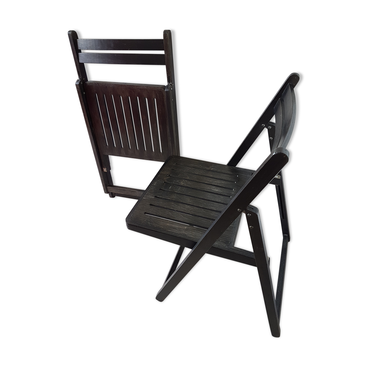 Paire chaises bois vintage