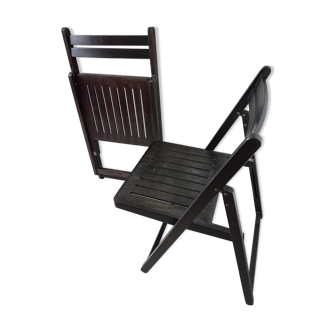 Paire chaises bois vintage
