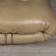 Italian 20thc beige "soriana" leather sofa by tobia scarpa for cassina