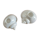 Pair of iridescent ceramic shell candle holders