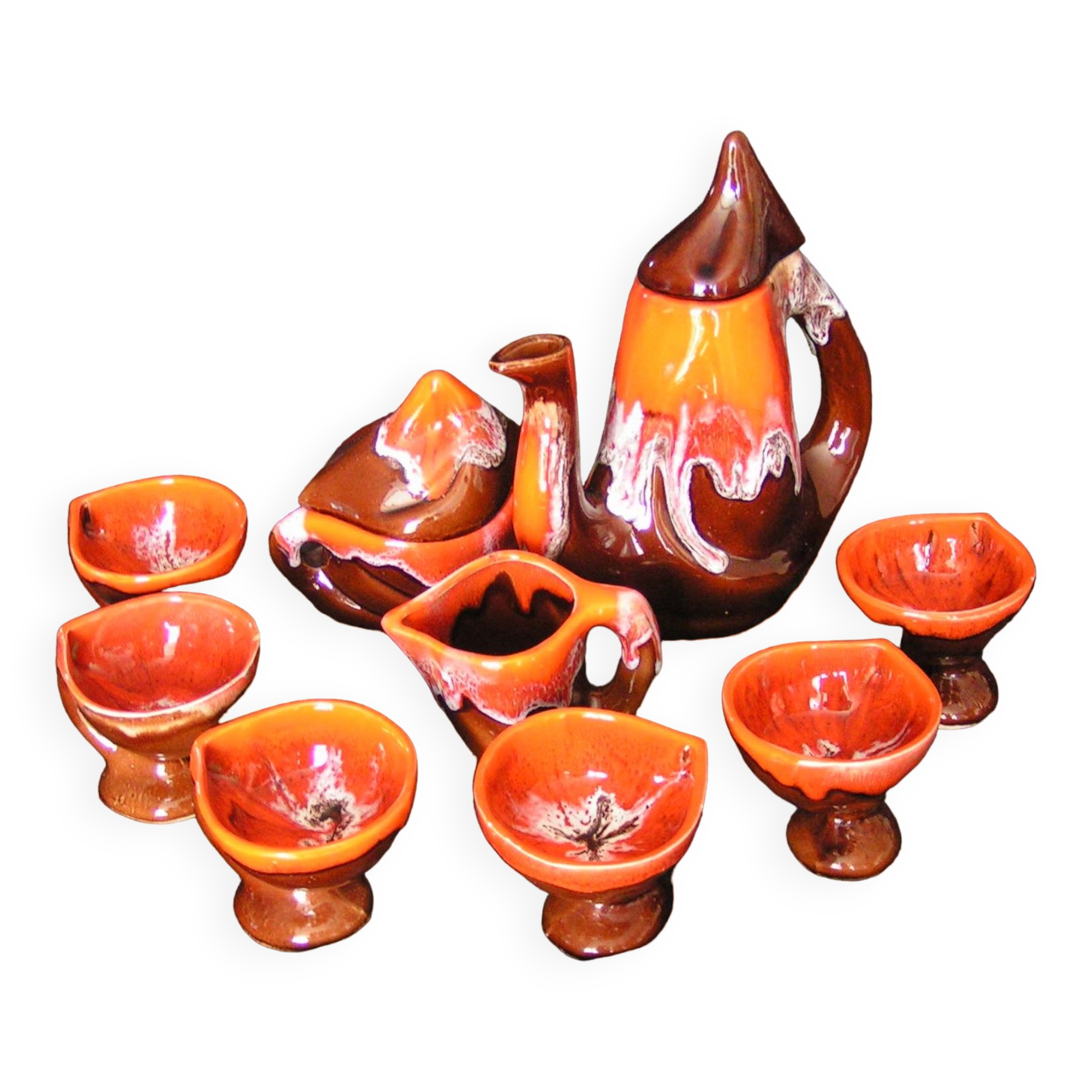 Coffee service fat lava Vallauris