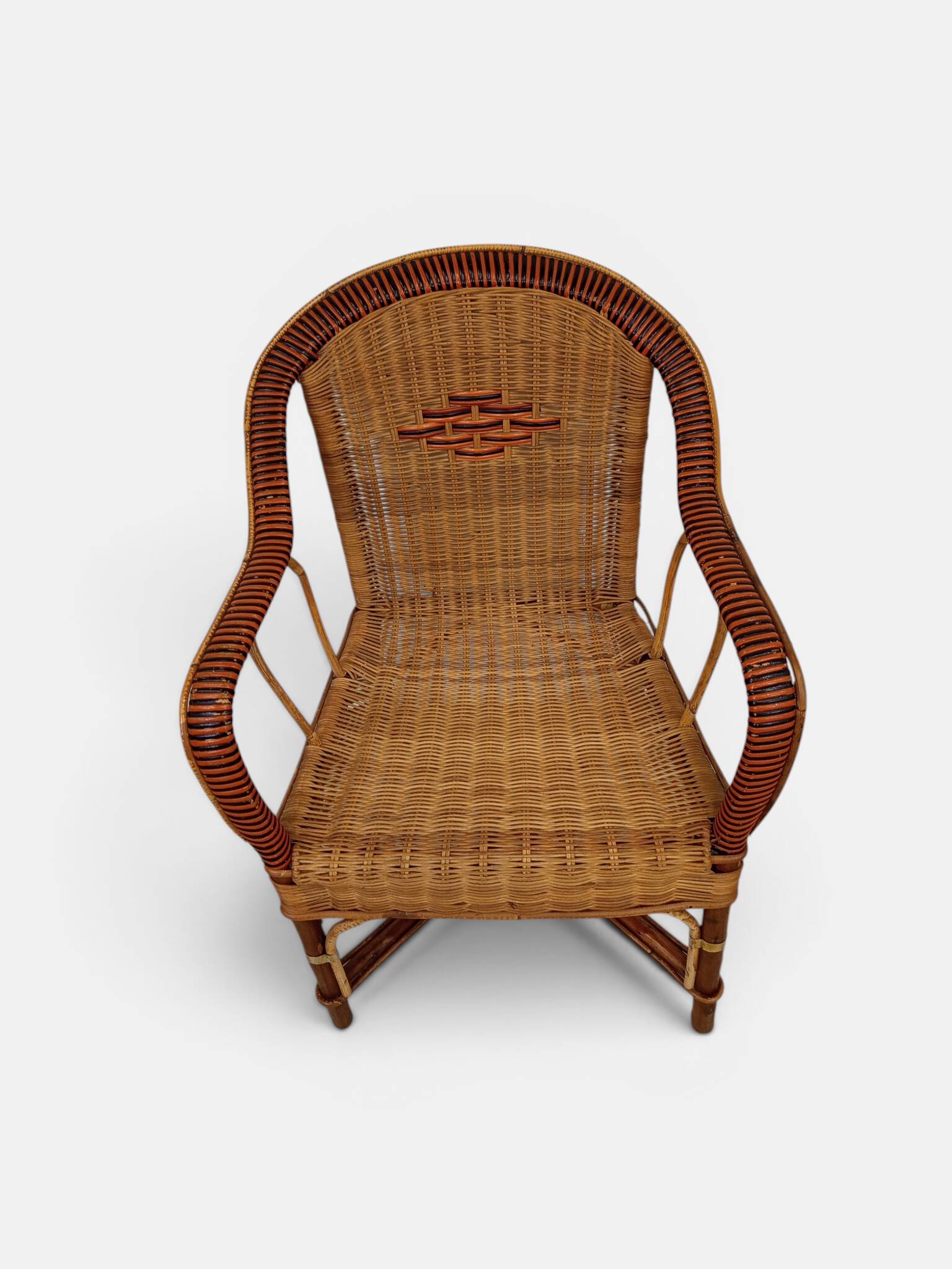 Vintage rattan armchair