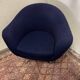 Fauteuil pivotant Hukla jet tissu bleu 60