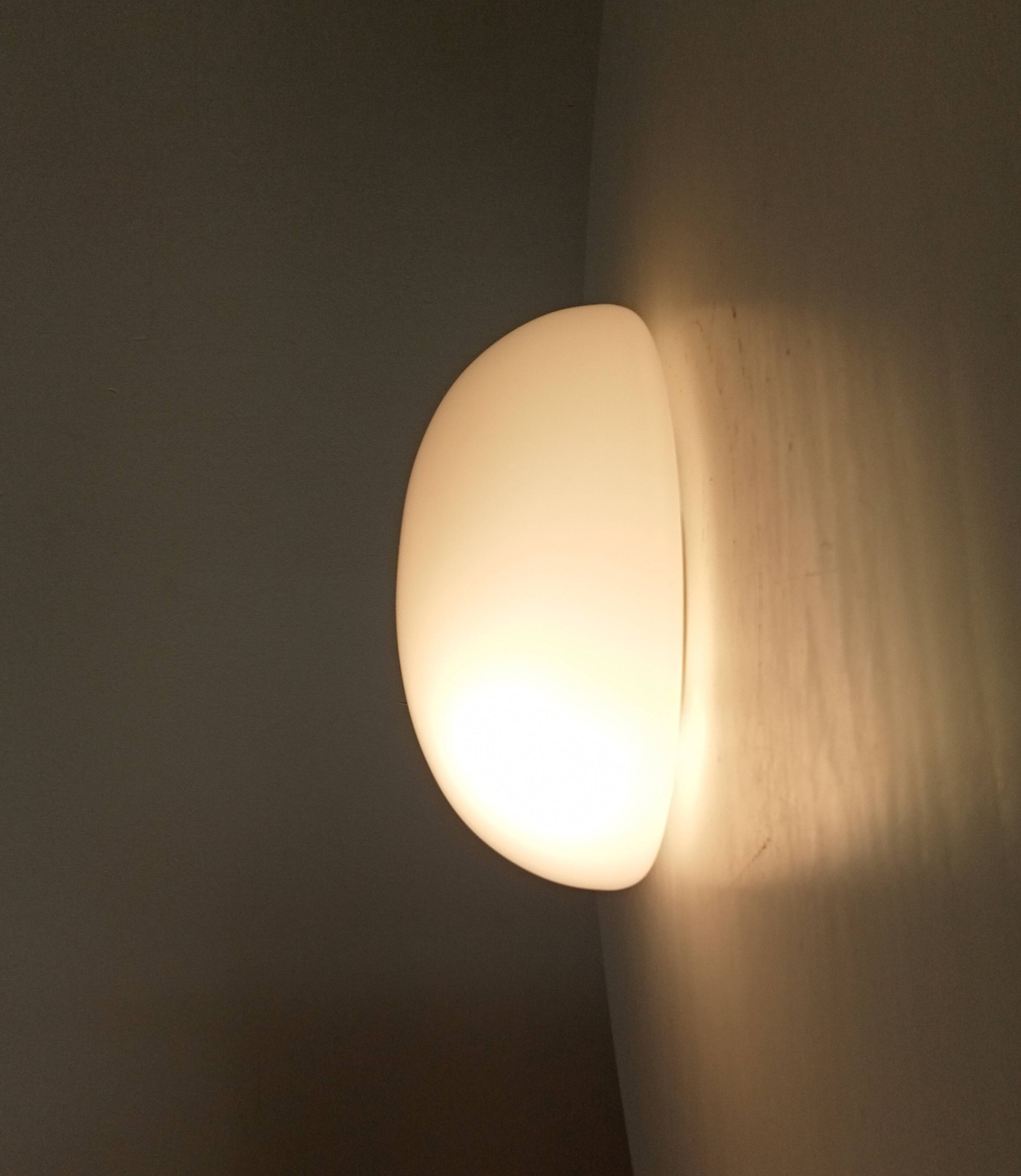 Vintage ceiling light in opaline from the 1960s.