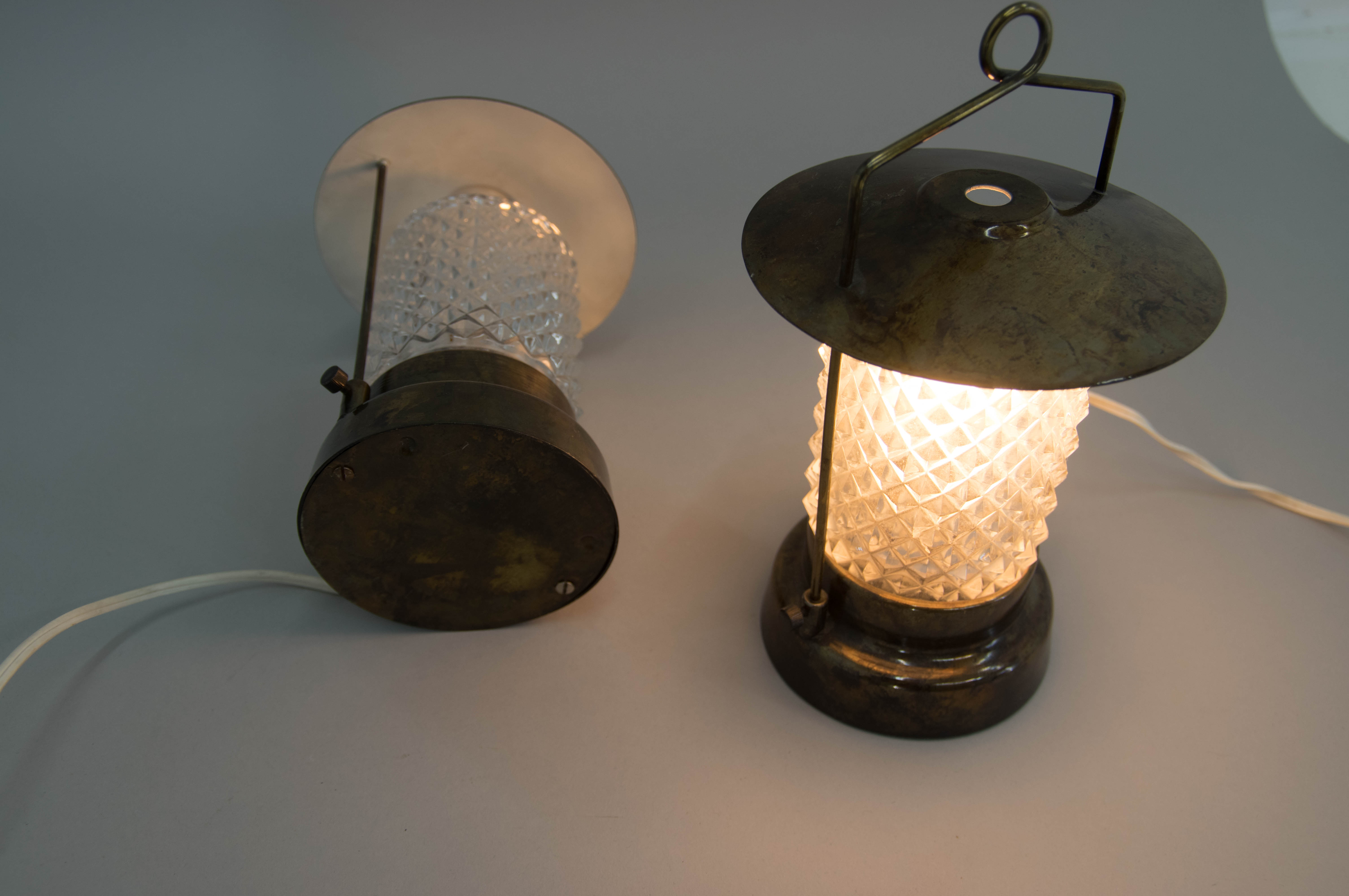 Set of Two Table Lamps, Czechoslovakia, 1970s