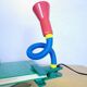 Lampe pince flexible multicolore postmoderne 1980