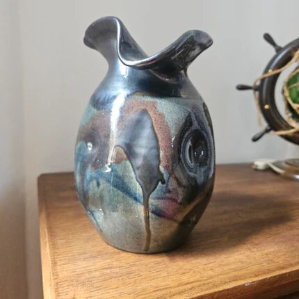 Vintage ceramic vase by Thomas Buxo - 1960s modernist design