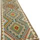 Turkish Handwoven Vintage Herki Kilim 95 cm x 360 cm
