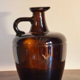 Vintage Amber Glass Pitcher