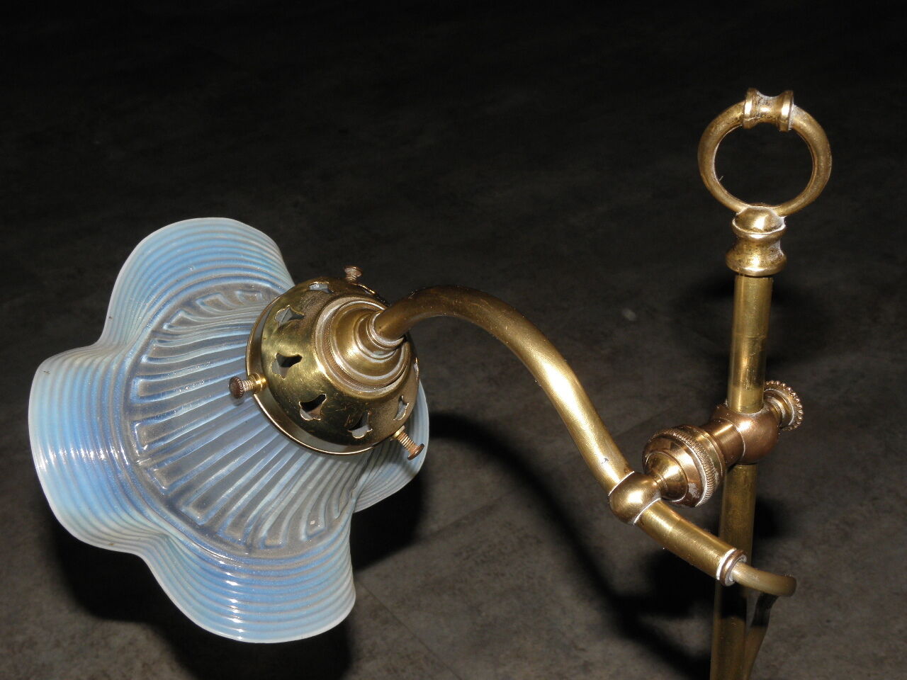 Art deco brass table lamp