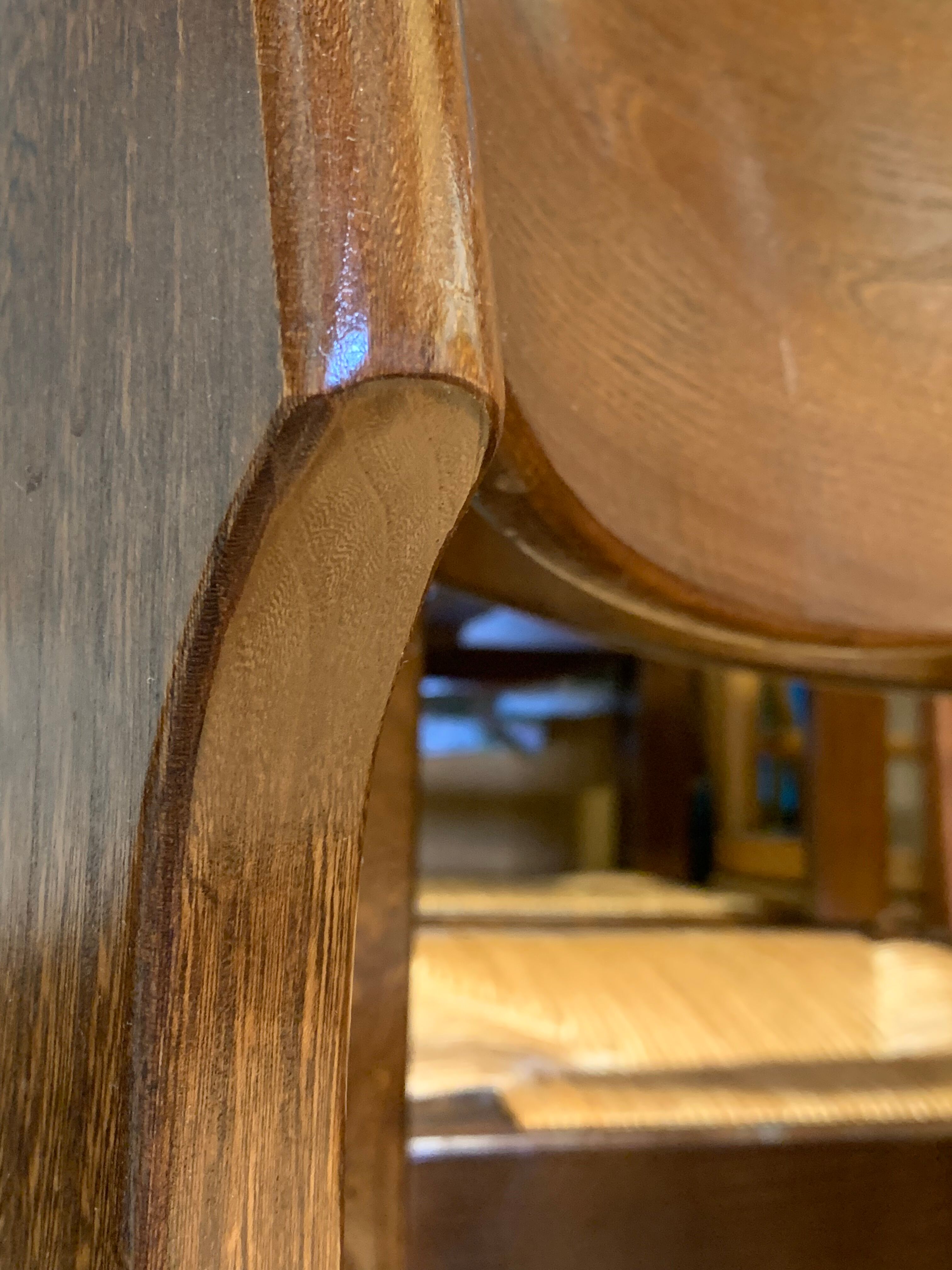 Mulched chairs in vintage solid elm 1960