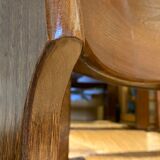 Mulched chairs in vintage solid elm 1960