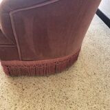 Pink vintage velvet sofa