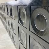 Black brutalist credenza, 1970s