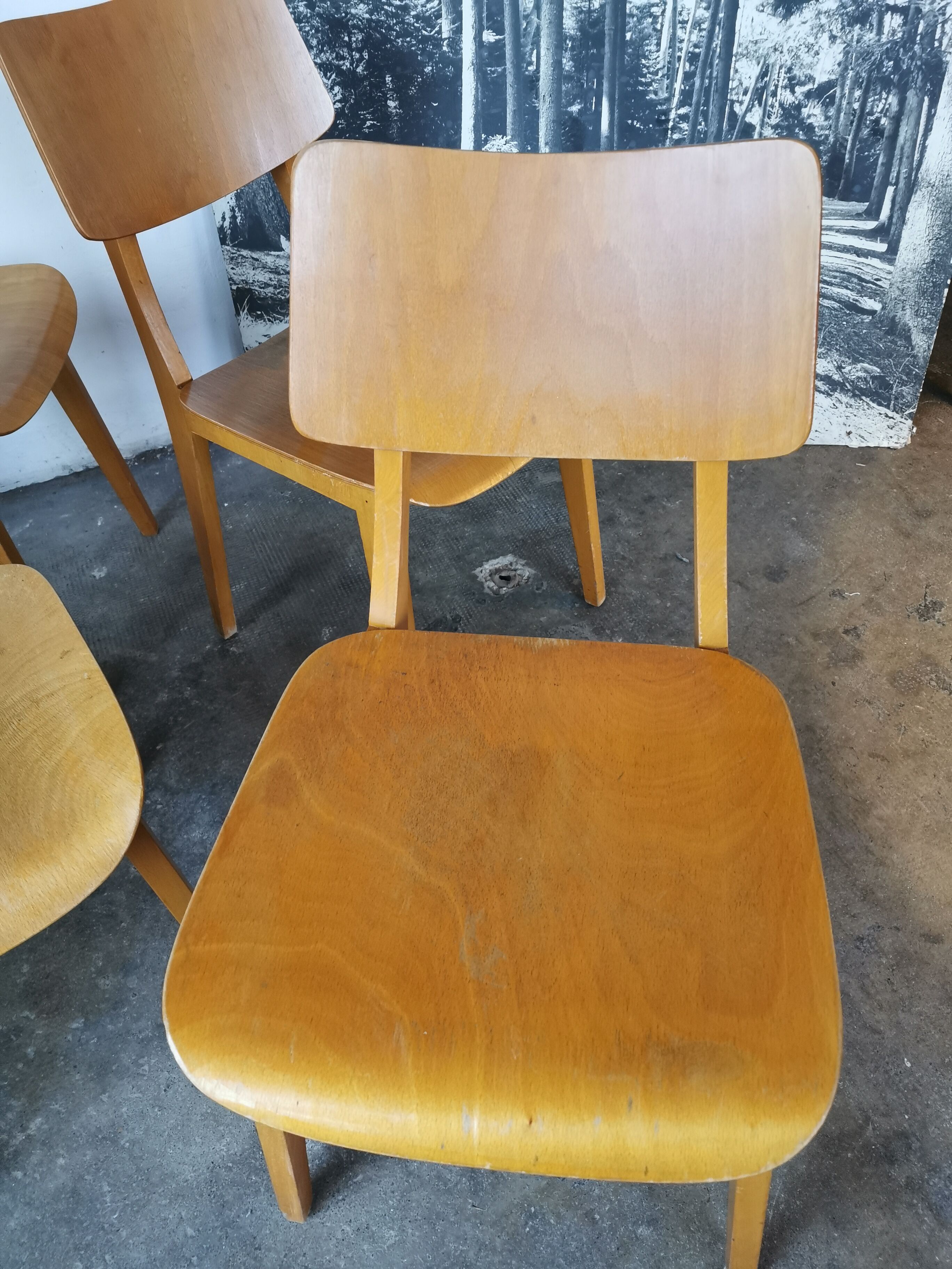 Set of 6 chairs from the 60s