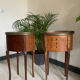 Pair of bedside tables in the shape of a stab, Louis XVI style