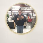 Miroir rond en polyester des années 1960, Pays-Bas