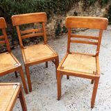 4 chaises paillées