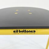 Chaise jaune "Il Bottone" par Paolo Parigi pour Heron Parigi, 1980