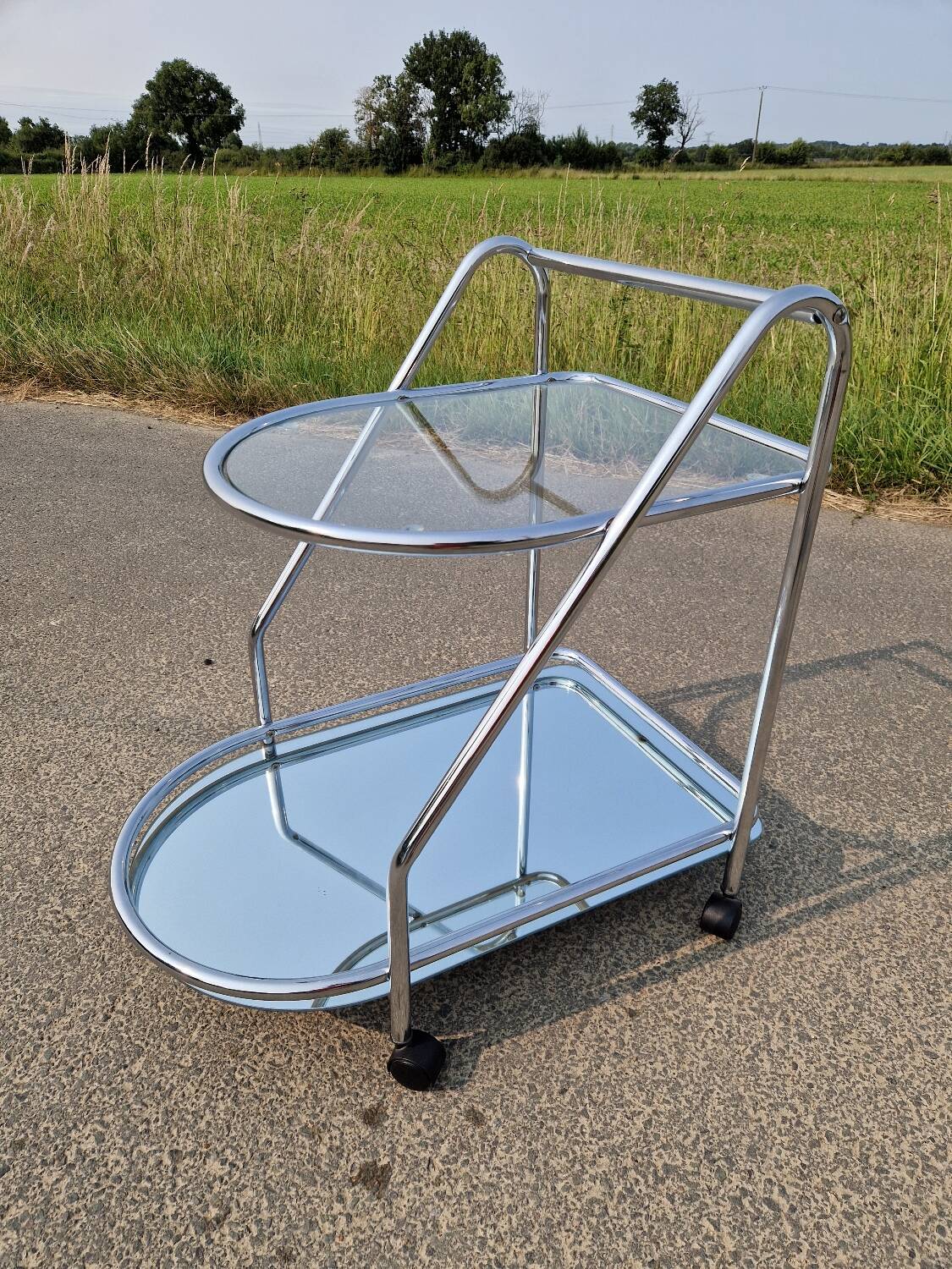 Tubular serving trolley, 1970s