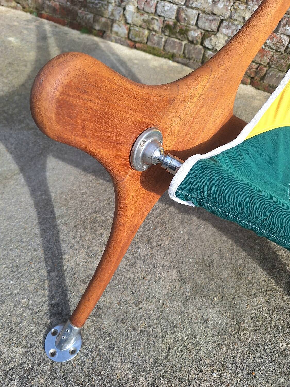 Vintage armchair, old deck chair furniture