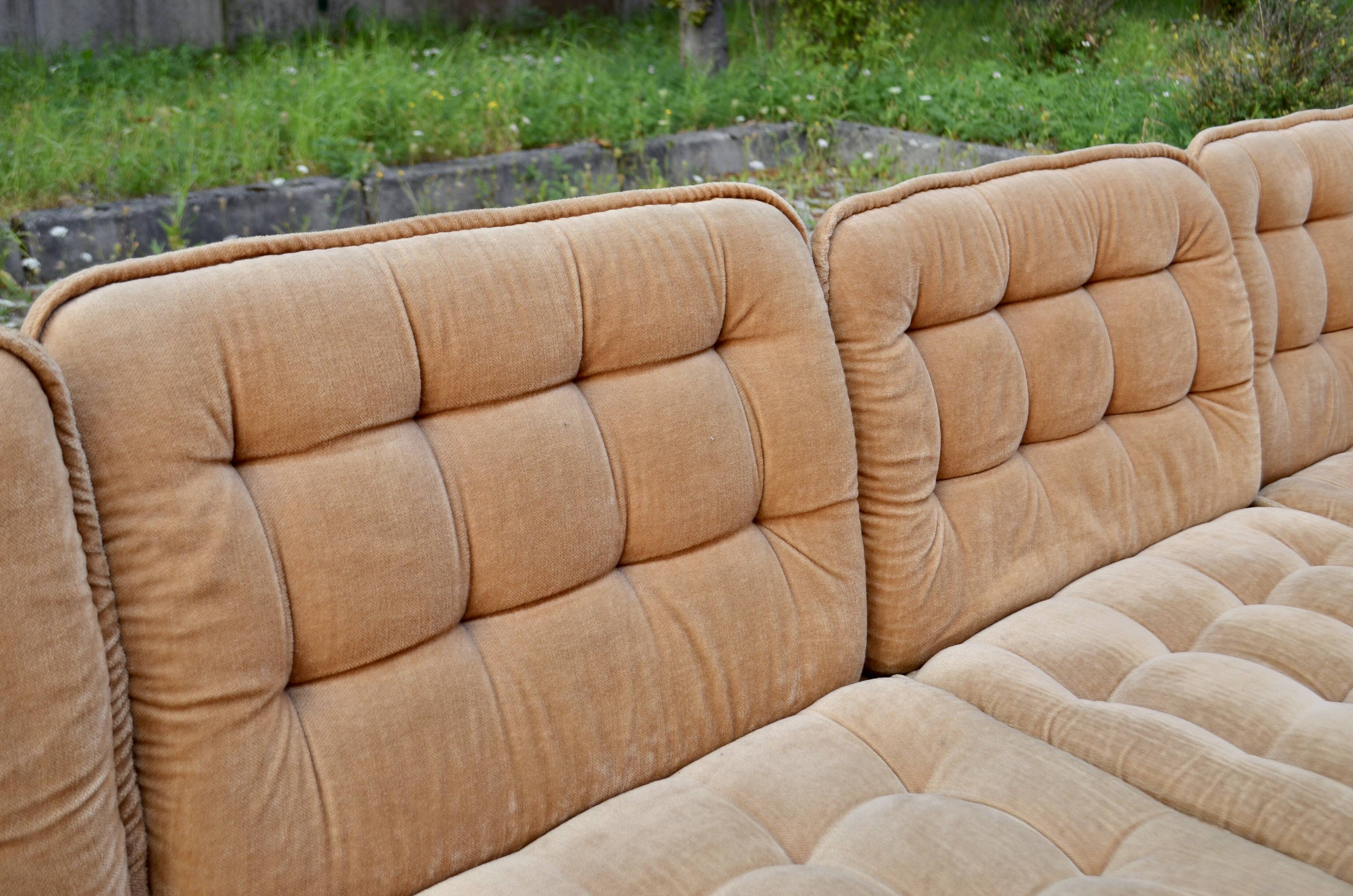 Vintage Modular Sofa 70ties champagne