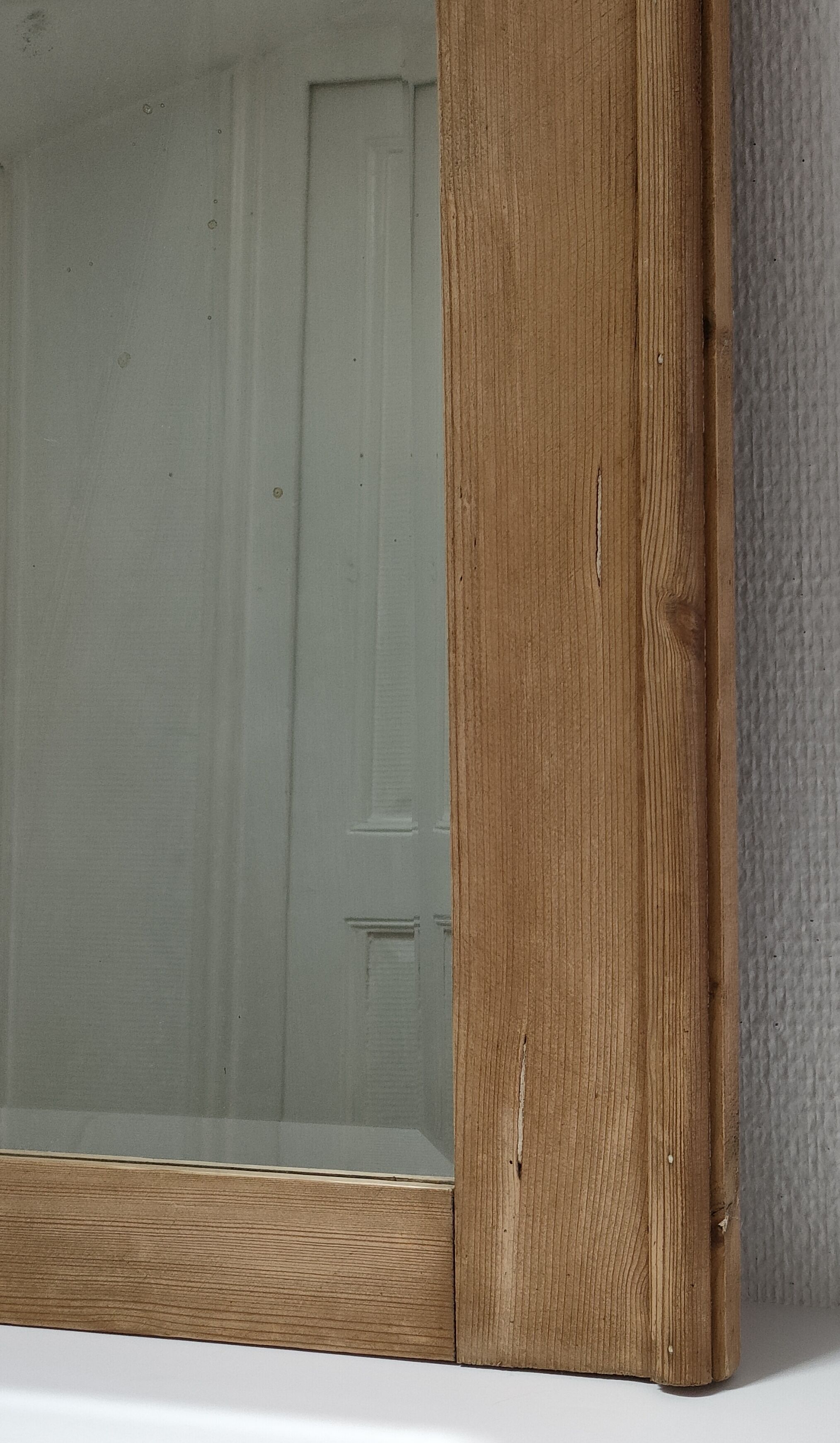 Mirror weathered wood ice beveled vintage 76 cm x 96 cm