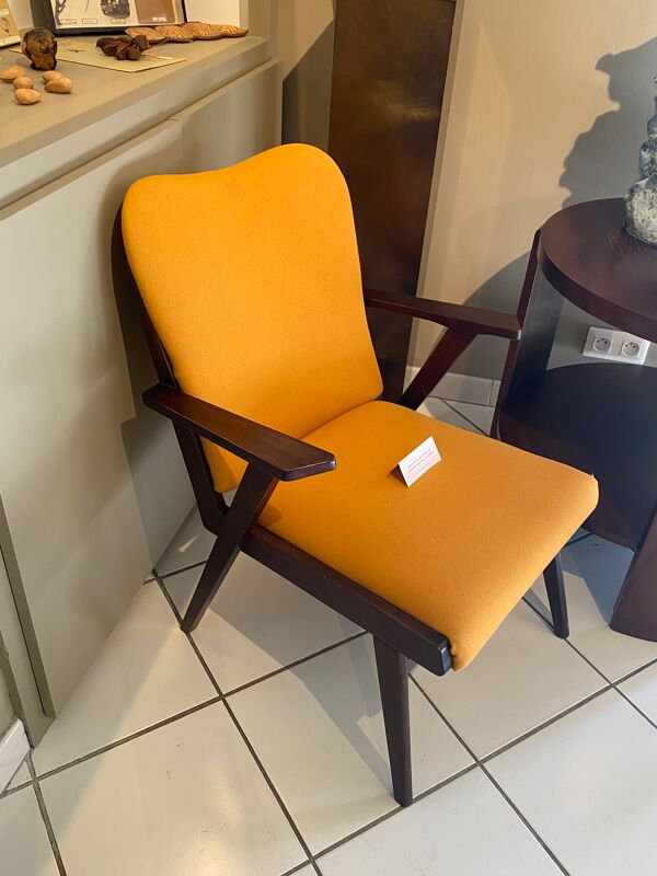 Fauteuil scandinave 50s en bois