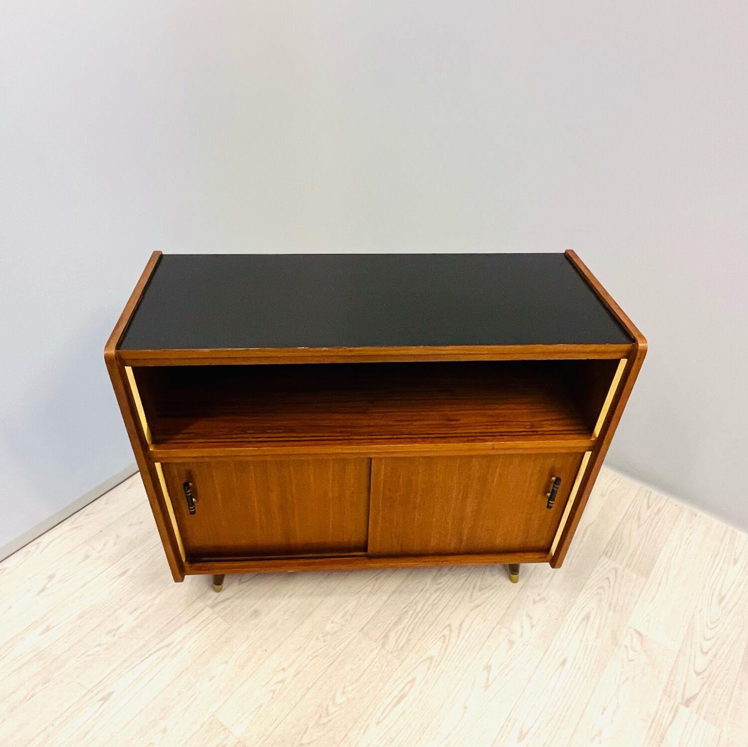 Vintage cabinet with sliding doors