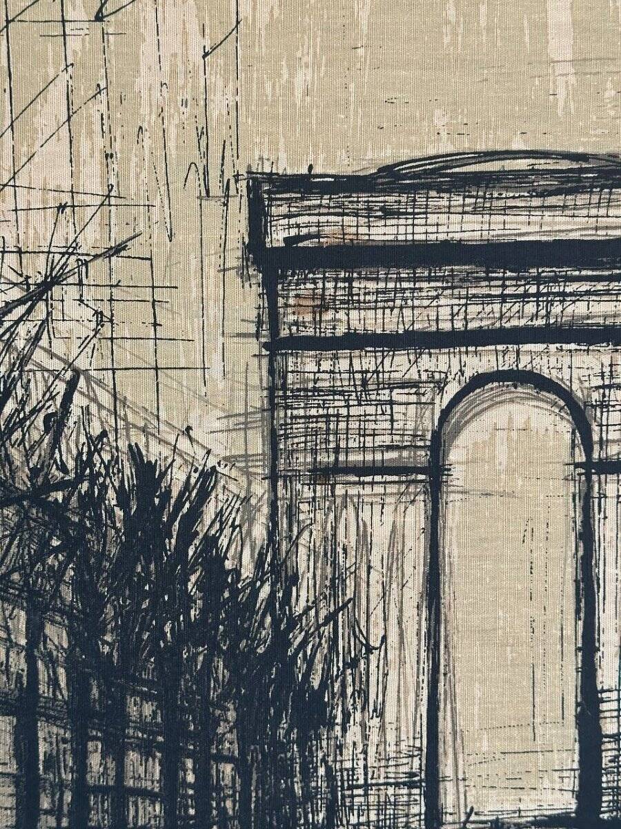 Bernard Buffet painting “Champs-Élysées and Arc de Triomphe” Print on t