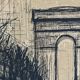Bernard Buffet painting “Champs-Élysées and Arc de Triomphe” Print on t