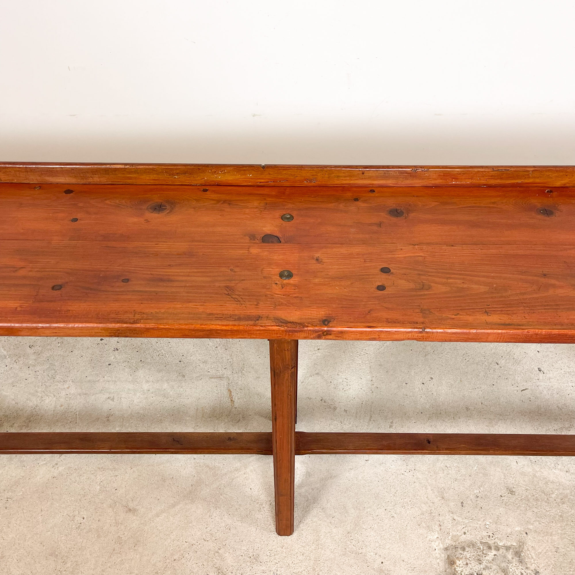 Large industrial wooden console table