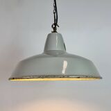 Industrial Grey Enamel Factory Pendant Lamp from Thorlux, 1960s
