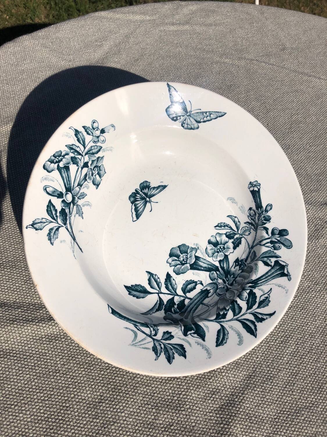 6 Badonviller soup plates Jasmin model