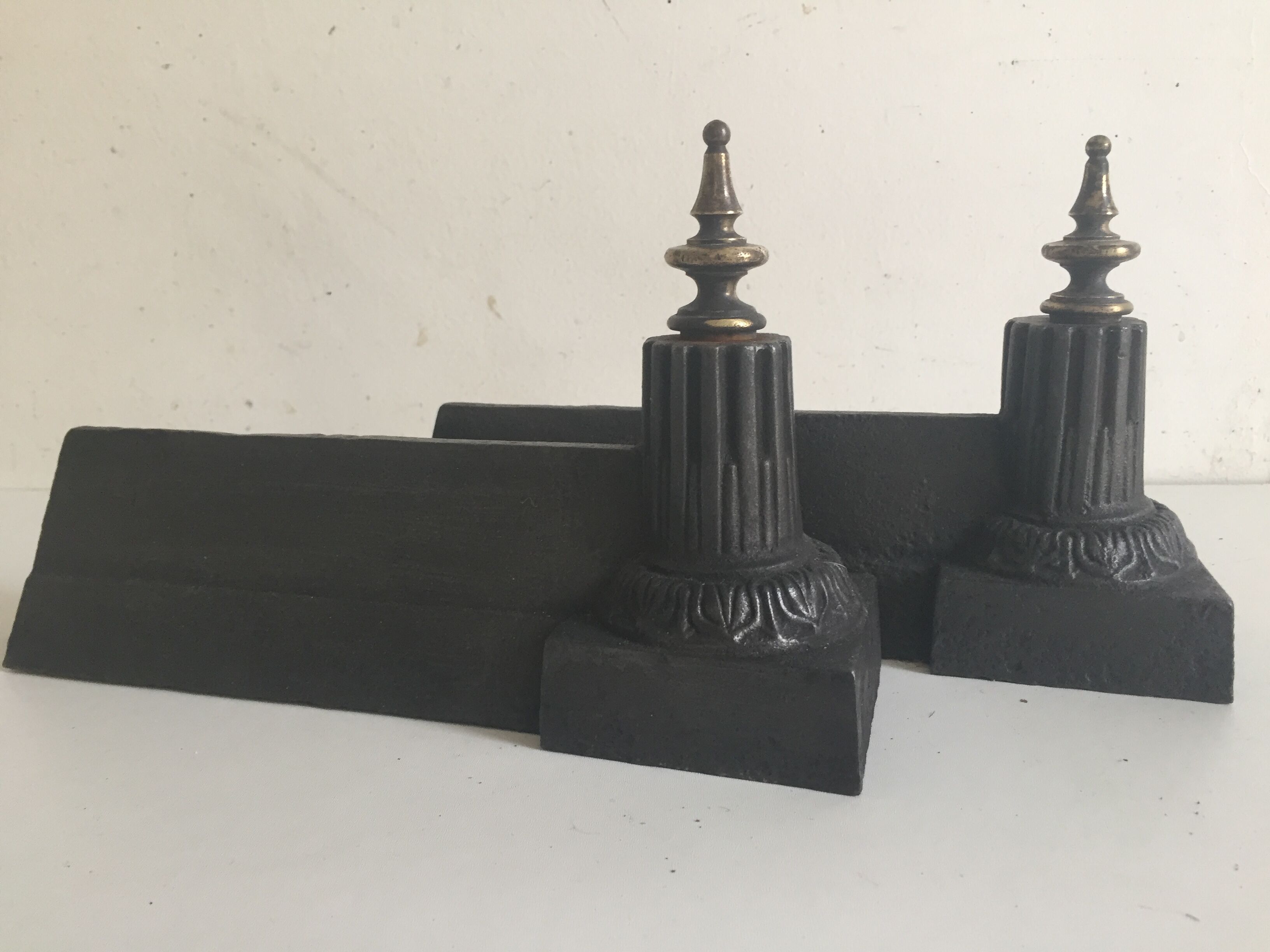 Pair of neoclassical andirons